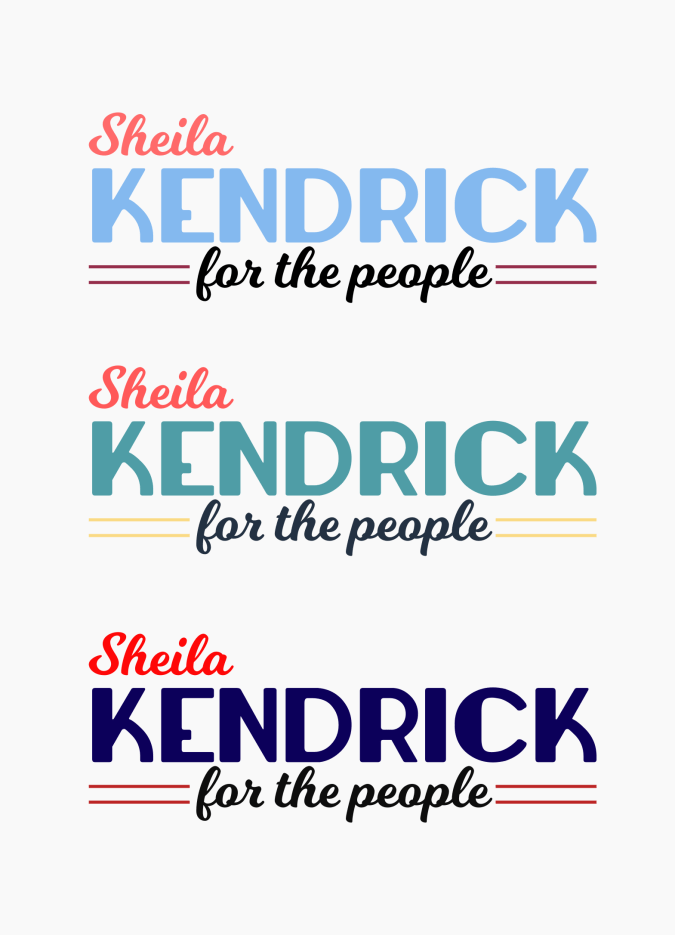 Sheila Kendrick For The People campaign logo